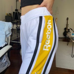 Reebok Sweatpants Logo White Yellow Jogger